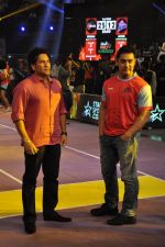 Aamir Khan, Sachin Tendulkar at Pro Kabbadi Match in NSCI on 26th July 2014